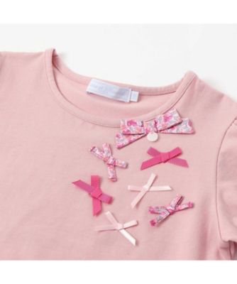ベア天竺リバティ（ＡｒａｌｉａＰａｎｓｙ）リボン半袖Ｔシャツ　１７３５ー７１５１０