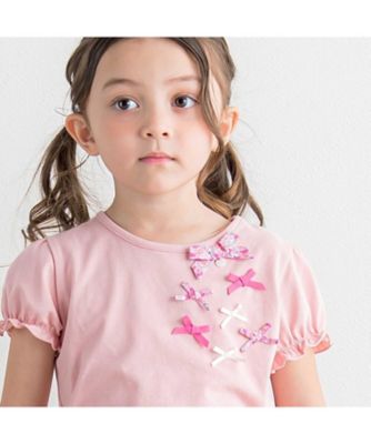 ベア天竺リバティ（ＡｒａｌｉａＰａｎｓｙ）リボン半袖Ｔシャツ　１７３５ー７１５１０