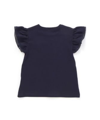 トーションレース袖フリルＴシャツ　１７３５ー７２０７２