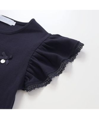 トーションレース袖フリルＴシャツ　１７３５ー７２０７２