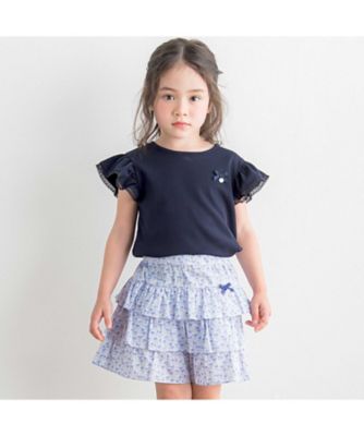 トーションレース袖フリルＴシャツ　１７３５ー７２０７２