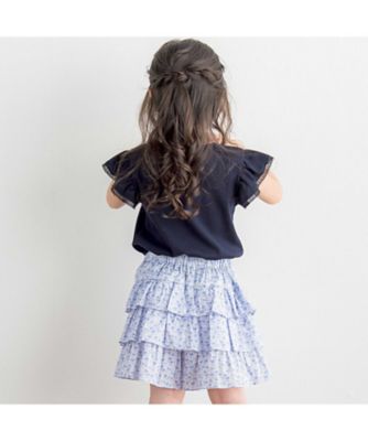 トーションレース袖フリルＴシャツ　１７３５ー７２０７２