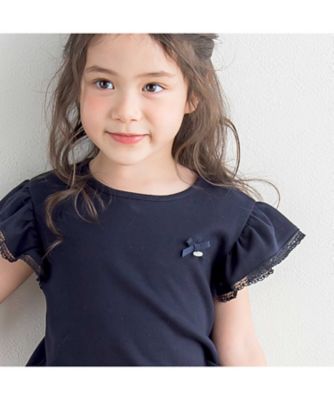 トーションレース袖フリルＴシャツ　１７３５ー７２０７２