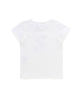 ウサギとお花プリント半袖Ｔシャツ　１７３５ー７３０７３