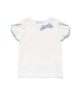 リバティプリント袖パイピングＴシャツ　１７３５ー７３０８４