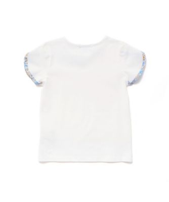リバティプリント袖パイピングＴシャツ　１７３５ー７３０８４
