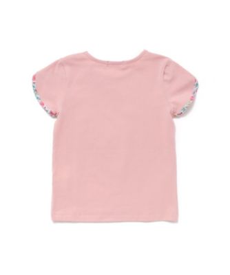 リバティプリント袖パイピングＴシャツ　１７３５ー７３０８４