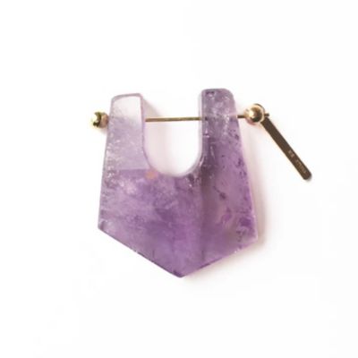 ＜MONAKA jewellery (Women)＞Ｒｏｃｋ　Ｐｉｅｒｃｅｄ　Ｅａｒｒｉｎｇ　－　Ａｍｅｔｈｙｓｔ　－　※シングル