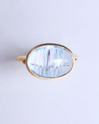 Ｃｏｌｌｅｔ　Ｏｖａｌ　Ｃａｂｏｃｈｏｎ　リング　ーＴｏｐａｚー　１７７１９＿ＲＧ－０１０７６