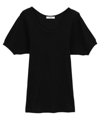 Tシャツ(半袖+袖なし) CLANE SCOOP LINE RIB TOPS SCOOP LINE RIB TOPS 18105ー1152 | CLANE