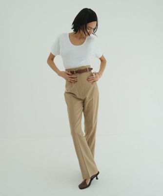 Tシャツ(半袖+袖なし) CLANE SCOOP LINE RIB TOPS SCOOP LINE RIB TOPS 18105ー1152 | CLANE