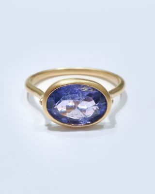 ＜MONAKA jewellery (Women)＞Ｃｏｌｌｅｔ　Ｏｖａｌ　リング　－Ｔａｎｚａｎｉｔｅ－　１８３９９＿ＲＧ－０１０６９