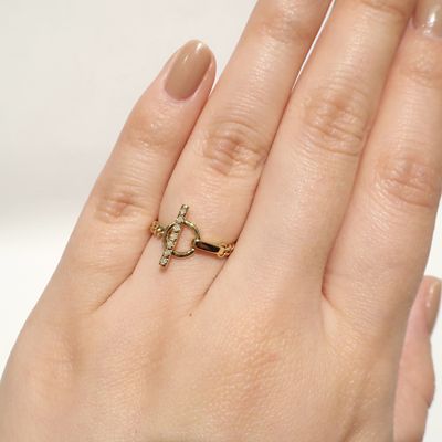 Ｍａｎｔｅｌ Ｂａｒ Ｄｉａｍｏｎｄ Ｃｈａｉｎ Ｒｉｎｇ リング ...