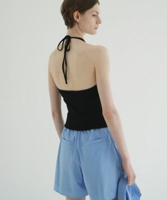 HALTER NECK CUP IN RIB TOPS 19105ー