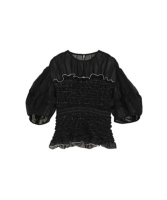 COLOR STITCHED SHIRRING TOPS 19122ー