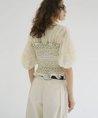 COLOR STITCHED SHIRRING TOPS クラネ　サイズ2 COLOR STITCHED SHIRRING TOPS｜TOPS(トップス)｜CLANE OFFICIAL