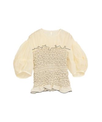 COLOR STITCHED SHIRRING TOPS 19122ー