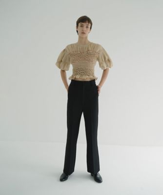 COLOR STITCHED SHIRRING TOPS