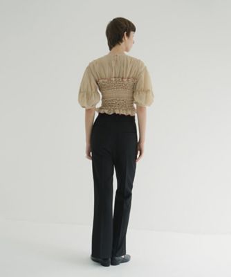 トップス COLOR STITCHED SHIRRING TOPS CLANE COLOR STITCHED SHIRRING TOPS｜TOPS(トップス)｜CLANE OFFICIAL