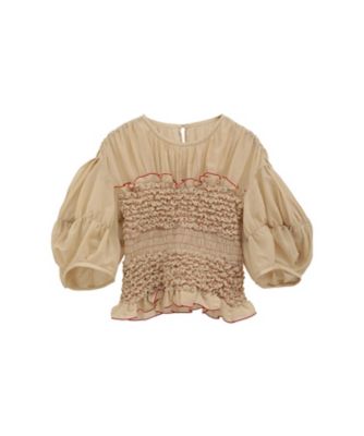 トップス CLANE COLOR STITCHED SHIRRING TOPS COLOR STITCHED SHIRRING TOPS（シャツ/ブラウス）｜CLANE