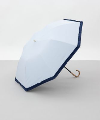 晴雨兼用折りたたみ傘　ギャザーフリルトップフラット　１ＢＡ　２２０４５