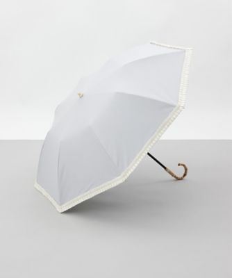晴雨兼用折りたたみ傘　ギャザーフリルトップフラット　１ＢＡ　２２０４５