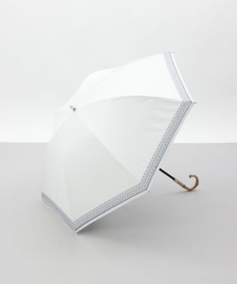 晴雨兼用ショート傘 幾何刺しゅう1段スライド 1BA 23044