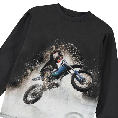 バイク柄長袖Ｔシャツ　Ｒｕｂｅ　３８４０　Ｗａｔｅｒ　Ｗｈｅｅｌｉｅ　１Ｓ２５Ａ４０５