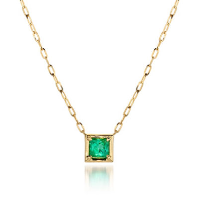 ＜STAR JEWELRY (Women)＞ＳＱＵＡＲＥ　ＥＭＥＲＡＬＤ　ネックレス