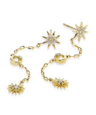 K18 ピアス MOON＆SUN 1ZP0948 | STAR JEWELRY
