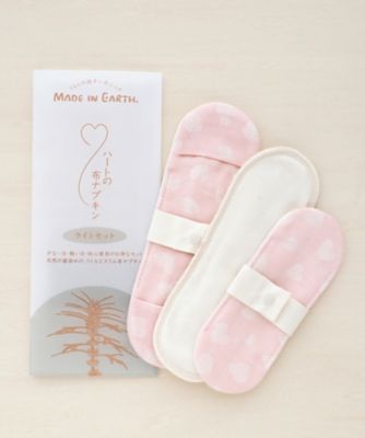 メイド･イン･アース（made in earth） ハートの布ナプキン　ライトセット（ピンク／茜染） 通販 |  【meeco（ミーコ）】三越伊勢丹ブランドコスメ・デパコス・化粧品の通販