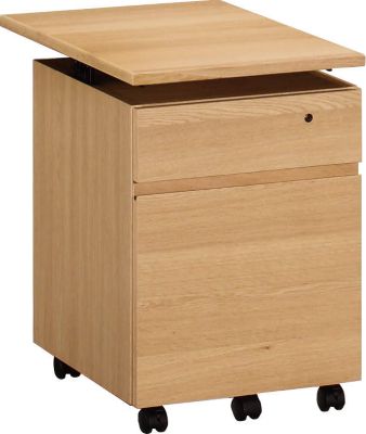 KARIMOKU (Baby & Kids)/カリモク SS0476 ユーティリティプラス ワゴン デスク奥行60cm専用 幅41cm ピュアオーク 机・デスク【三越伊勢丹/公式】