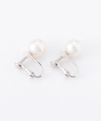 Ｋ１４ＷＧ　８．０ｍｍ玉アコヤパールイヤリング（ｓａｎｙｏ　Ｋ１４ＷＧ　Ｐ８．０　Ｅａｒｒｉｎｇ）　２０４－７５０１－７