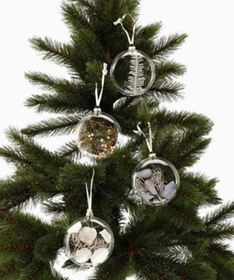 ＜PACOS＞【クリスマスおまとめ】ボタニカルチャイムオーナメント　４個セット　ホワイト