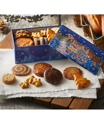 クリスマスのクッキー缶 通販 ポモロジーやノワドゥブールにアンファンなど贈り物にもピッタリな詰め合わせ