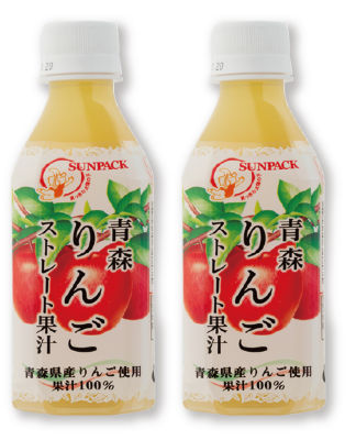 ９１０８６　２箱（計４８本）　青森県産りんご　ストレート果汁１００％　りんごジュース