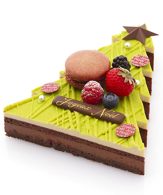  【クリスマスケーキ】パティスリー・サダハル・アオキ・パリ S225サパン ショコラ ピスタッシュ ケーキ・スティックケーキ