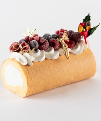 冷凍配送ケーキ パティスリー モンシェール ホワイトクリスマスロール ショートケーキ の通販 三越オンラインストア