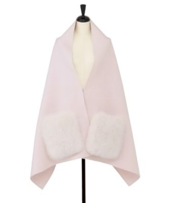 U-Big (Women)/ユービッグ 12月上旬以降お届け ウールダブルフェイスFOXポケットストール 2024-30 サクラピンク スカーフ・ショール【三越伊勢丹/公式】