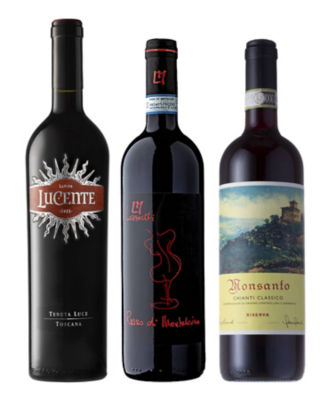 ３９．トスカーナ州の赤ワインを愉しむルチェンテ、キャンティ・クラシコ入り赤ワイン３本セット