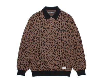 ポロシャツ ＬＥＯＰＡＲＤ ＫＮＩＴ ＰＯＬＯ ＳＨＩＲＴ ２４ＦＷ－ＷＭＫ－ＫＮ１３ | WACKO MARIA (Men)/ワコマリア |  三越伊勢丹オンラインストア・通販【公式】