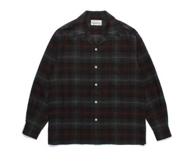 シャツ　ＯＭＢＲＥ　ＣＨＥＣＫ　ＯＰＥＮ　ＣＯＬＬＡＲ　ＳＨＩＲＴ　２４ＦＷ－ＷＭＳ－ＯＣ０３