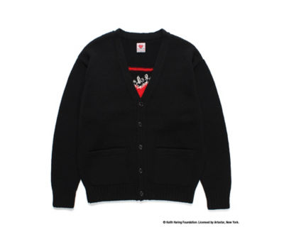 ＜WACKO MARIA (Men)＞カーディガン　ＫＥＩＴＨ　ＨＡＲＩＮＧ　／　ＪＡＣＱＵＡＲＤ　ＫＮＩＴ　ＣＡＲＤＩＧＡＮ　ＫＨ－ＷＭ－ＫＮ０２