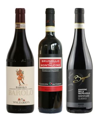 ０３４．バローロ、ブルネッロ、アマローネ三大イタリア赤ワイン３本セット