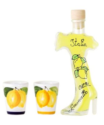 ０９８．リモンチェッロイタリア２００ｍｌ＆陶器グラス２個付き（ギフトＢＯＸ入り）