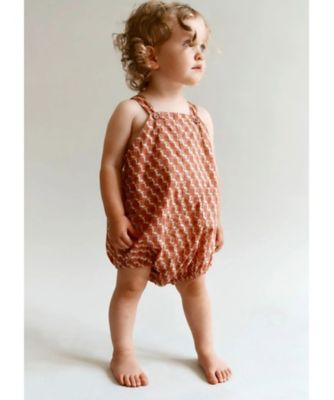 FLURY BABY ROMPER／MAUVE GEO PRINT