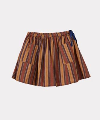 ＜CARAMEL (Baby&Kids)＞ＭＹＬＡ　ＳＫＩＲＴ／　ＢＲＯＷＮ　ＭＵＬＴＩ　ＳＴＲＩＰＥＳ