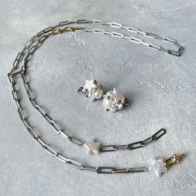 三越伊勢丹 ［58］星形淡水パールのマルチネックレスとイヤーアクセサリー 芸術・エンターテイメント【三越伊勢丹/公式】