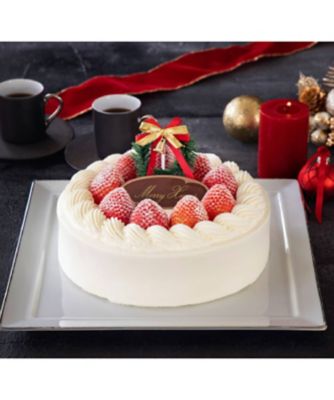 ＜日本橋 千疋屋総本店＞【店頭受取／銀座】［ＮＧ２９］クリスマスストロベリーショートケーキ丸６号　１２月２４日（水）・２５日（木）各日午前１１時～午後７時お受け取り