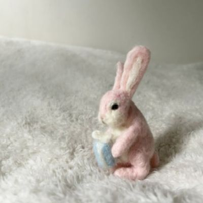 1日・短期講座】［66］羊毛フェルトで作るイースターのうさぎさん